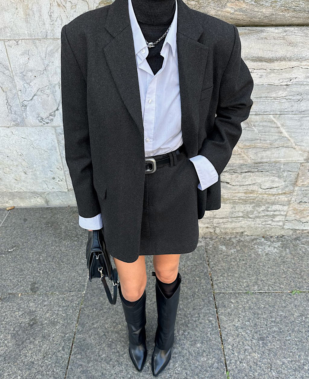 MAEVE WOOL BLAZER | dark grey - Image 3