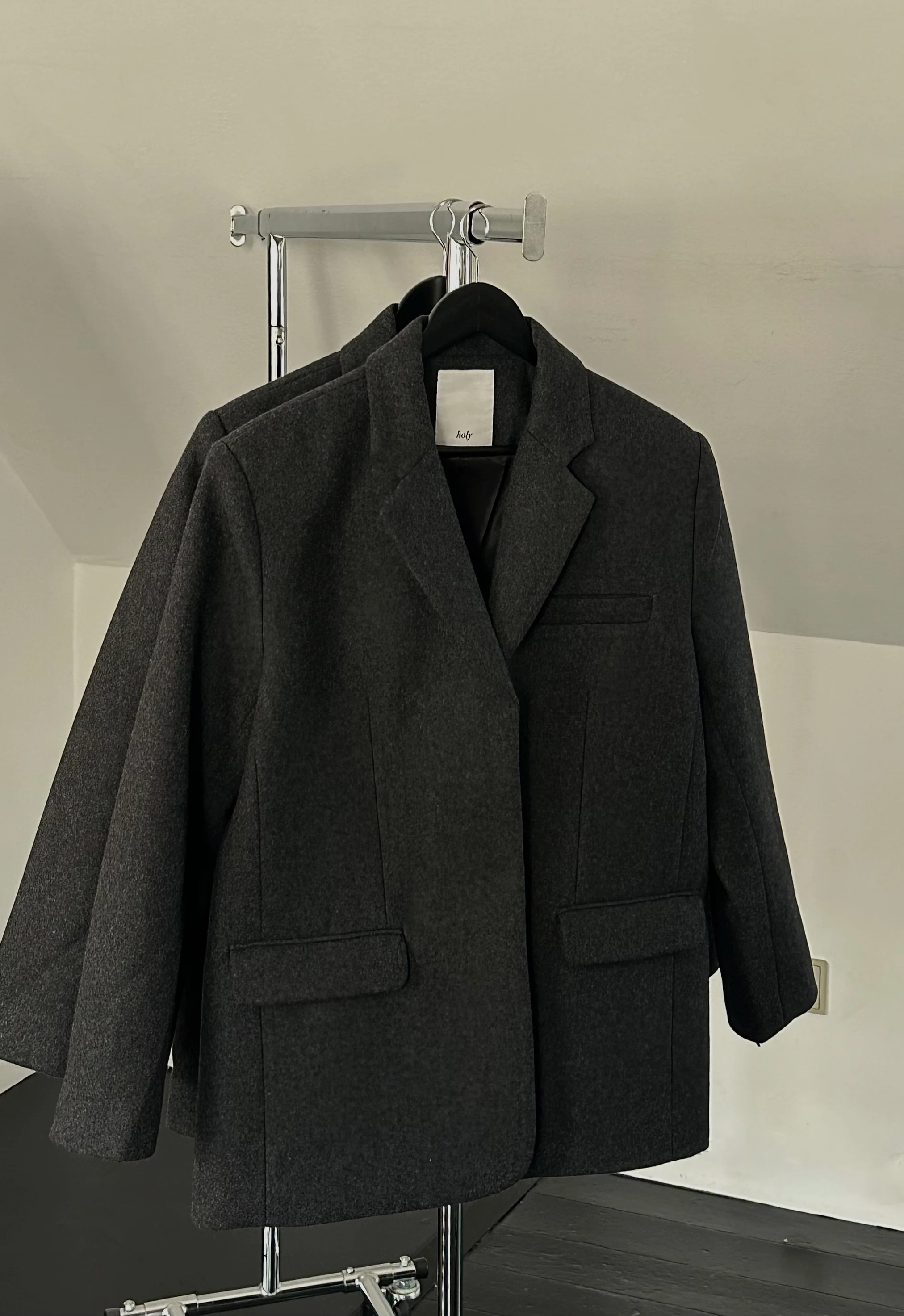 MAEVE WOOL BLAZER | dark grey - Image 7