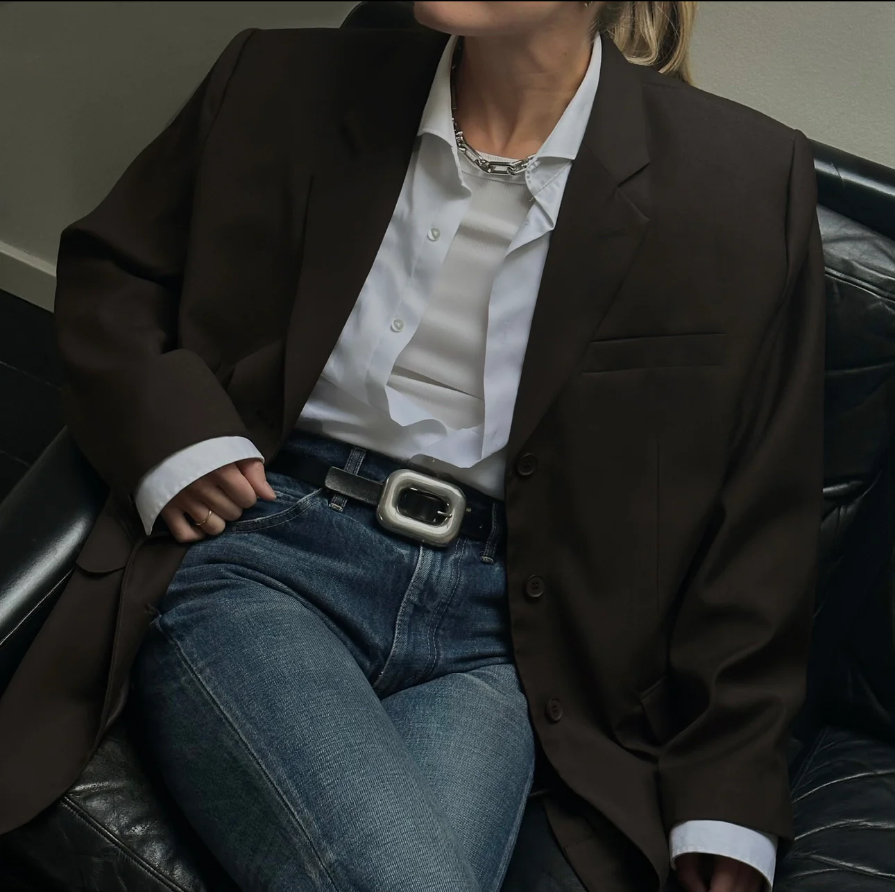 MAEVE BOXY BLAZER | dark brown - Image 3