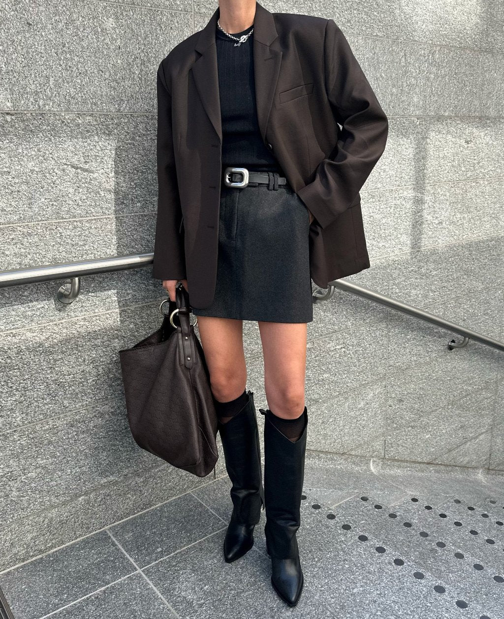 MAEVE BOXY BLAZER | dark brown - Image 4