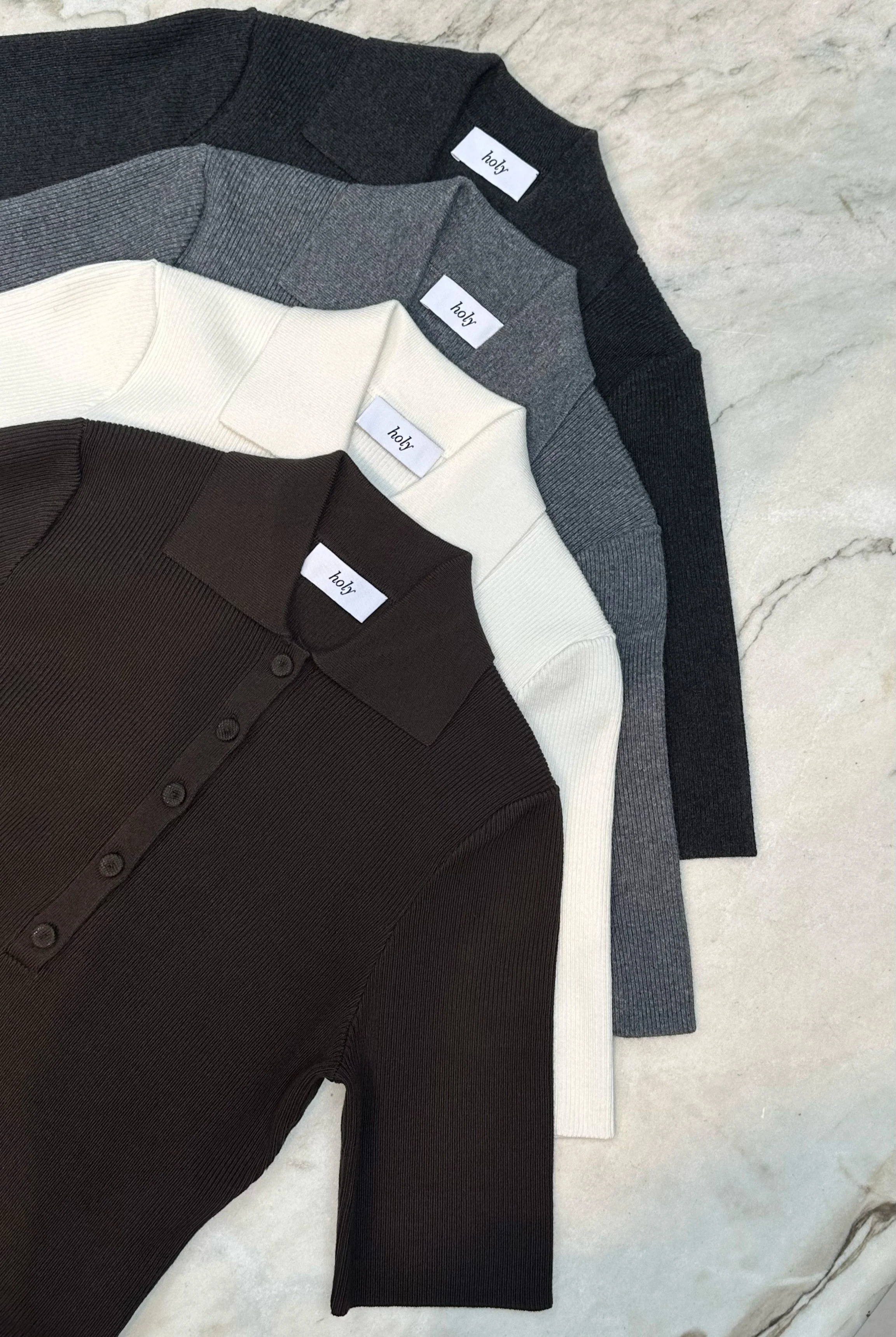 DREW POLO TEE | dark grey - Image 3