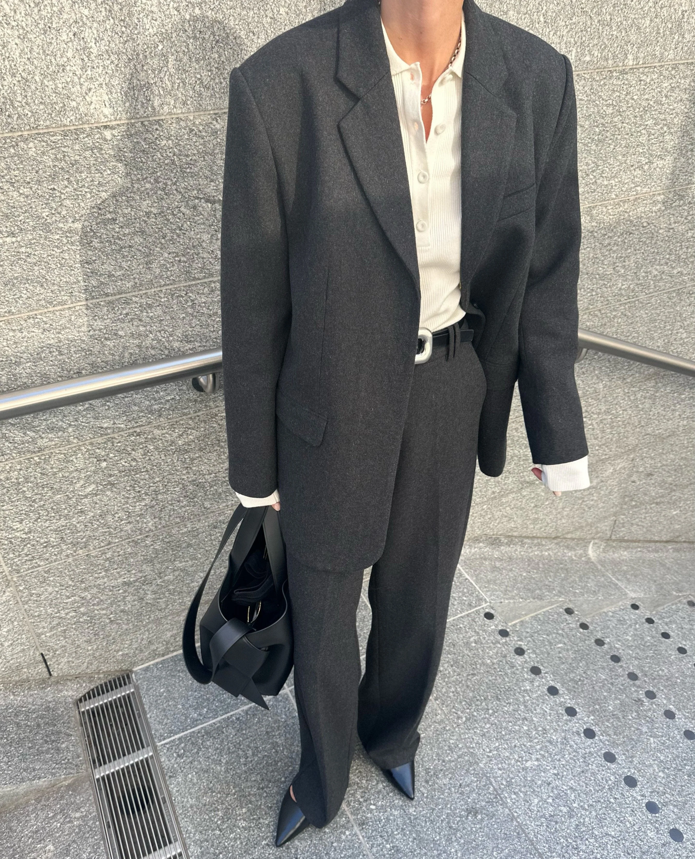 MAEVE WOOL BLAZER | dark grey - Image 5