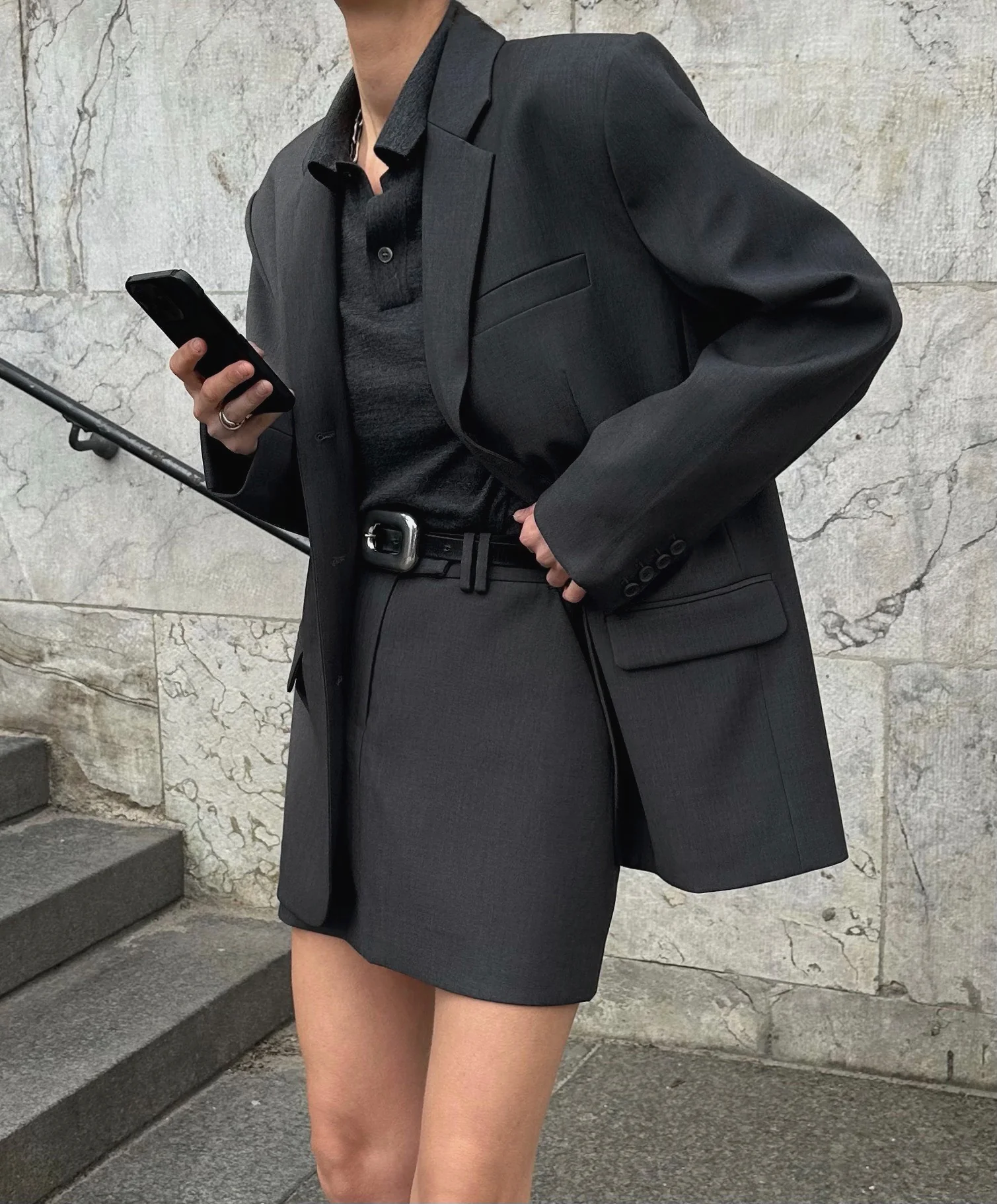 MAEVE BOXY BLAZER | dark grey - Image 5