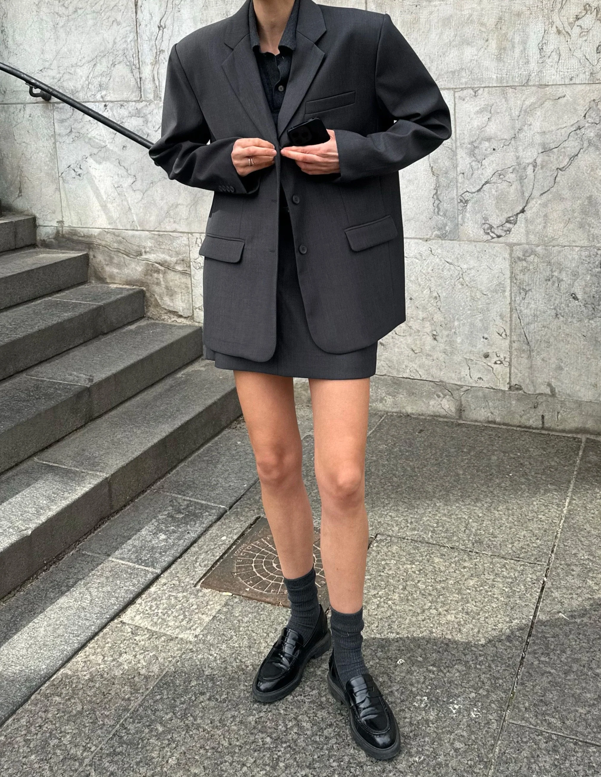 MAEVE BOXY BLAZER | dark grey - Image 7