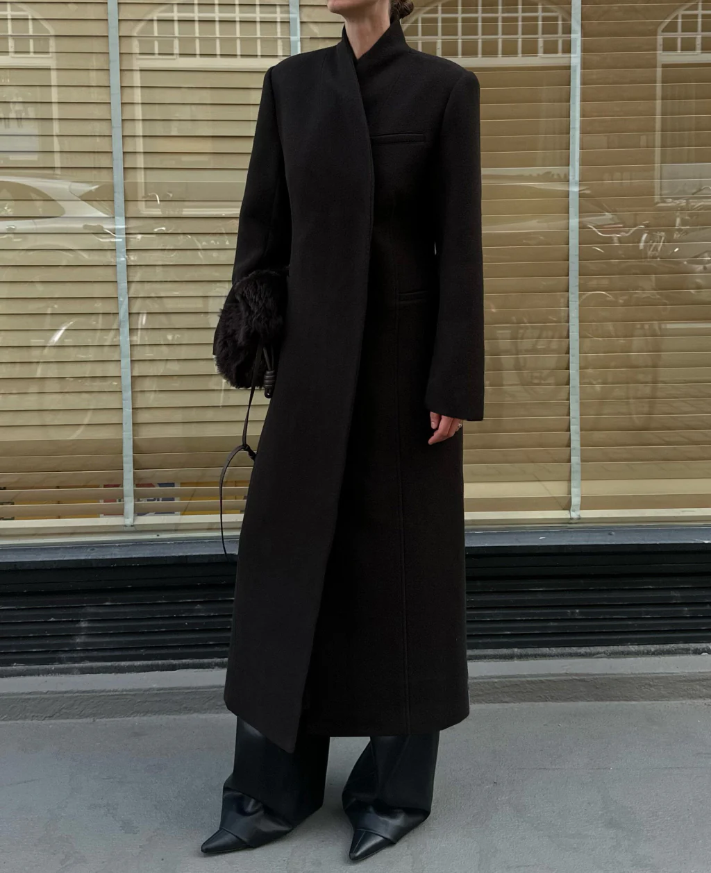 VALLI WOOL COAT | dark brown - Image 3