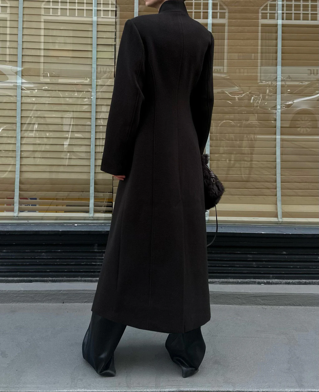 VALLI WOOL COAT | dark brown - Image 5