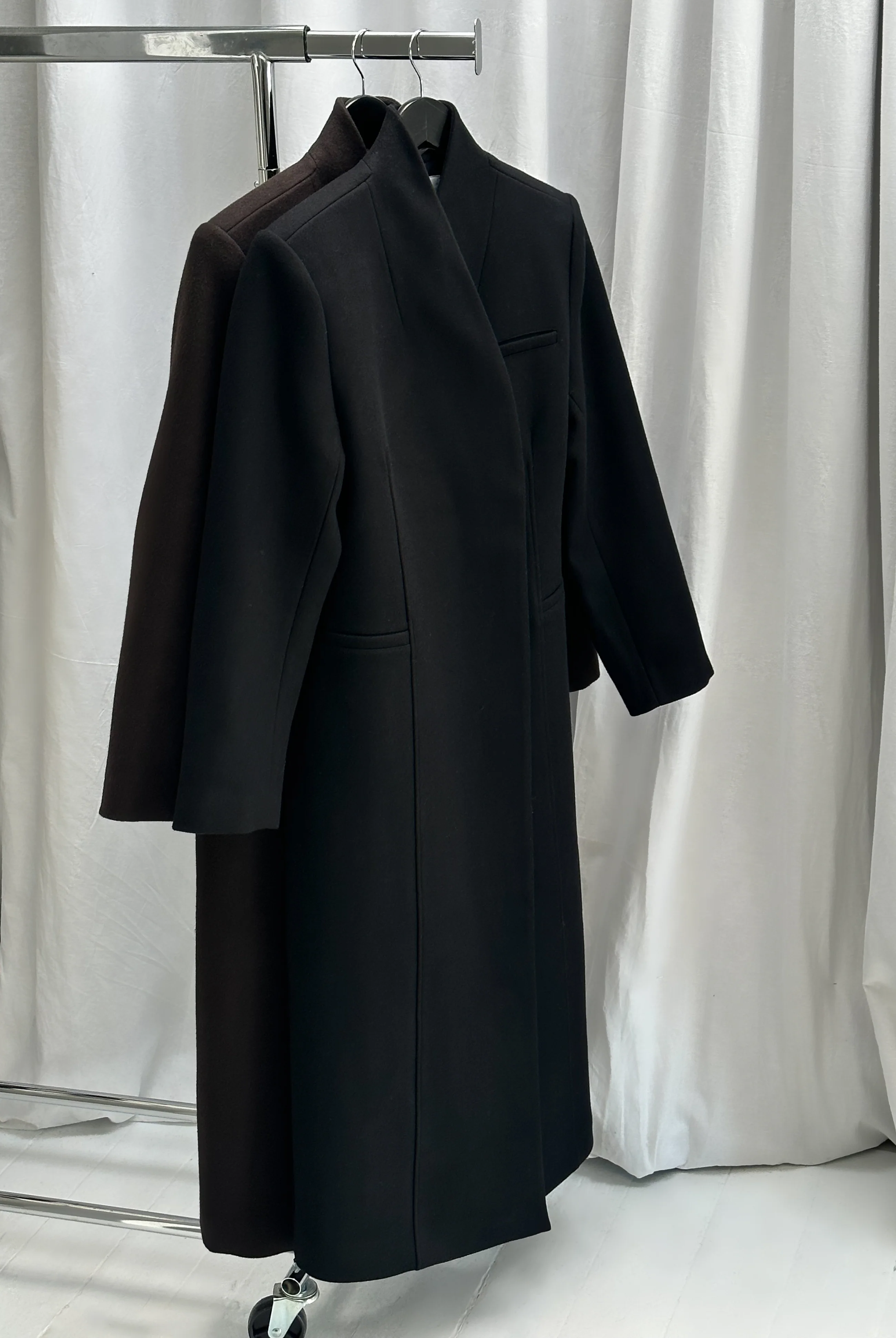VALLI WOOL COAT | dark brown - Image 7
