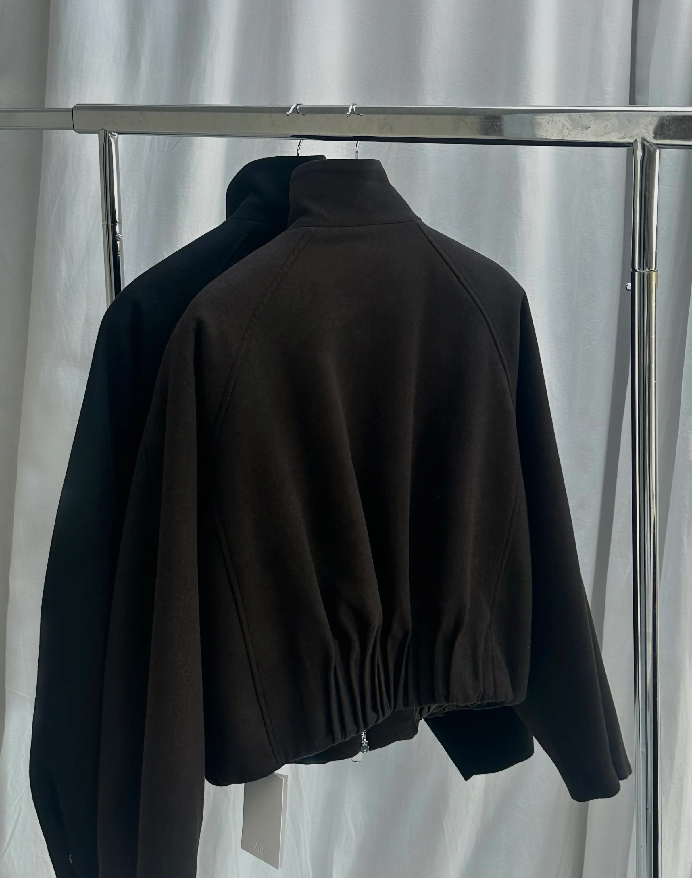 SLOANE WOOL BOMBER  | dark brown - Image 5
