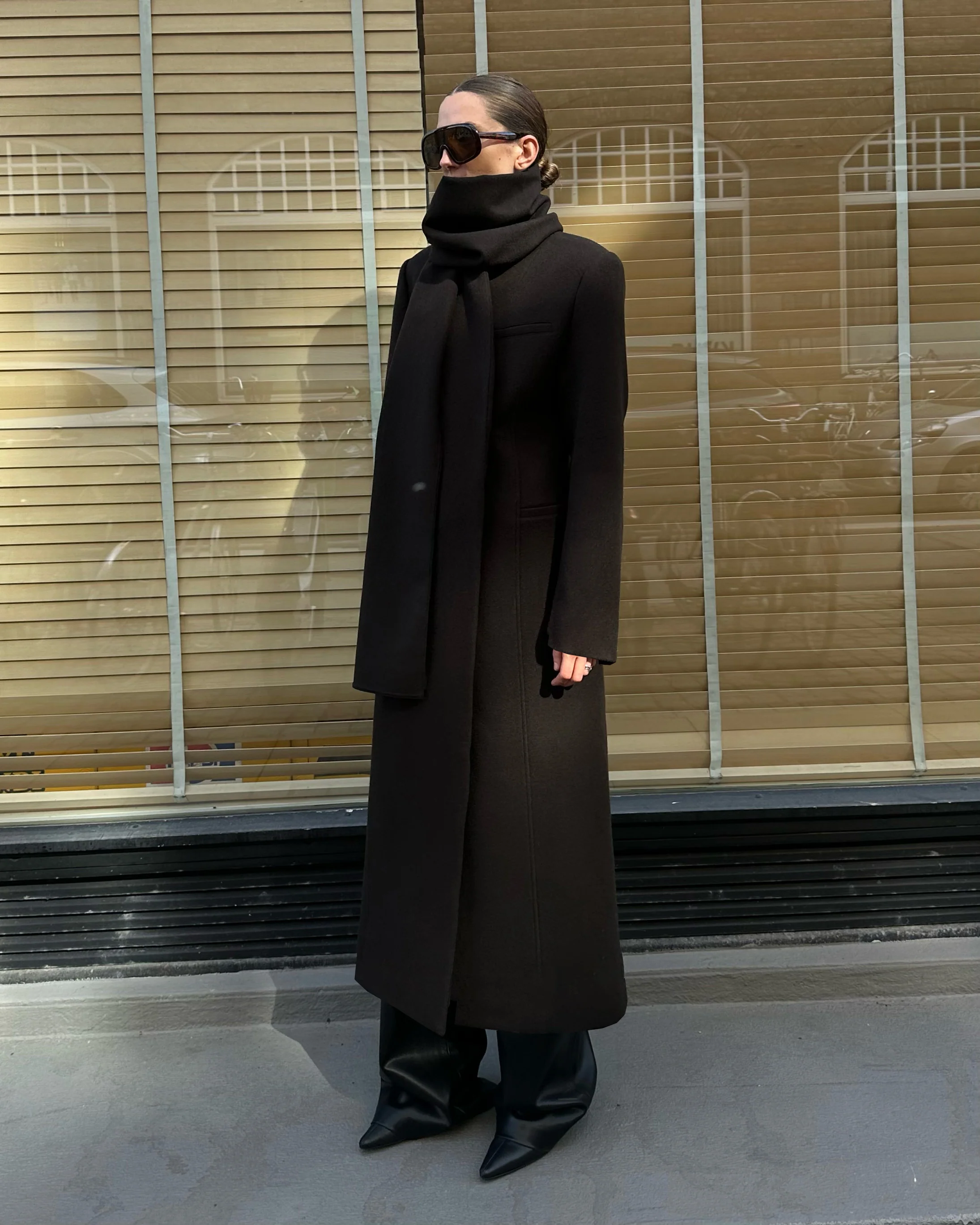 VALLI WOOL COAT | dark brown - Image 4