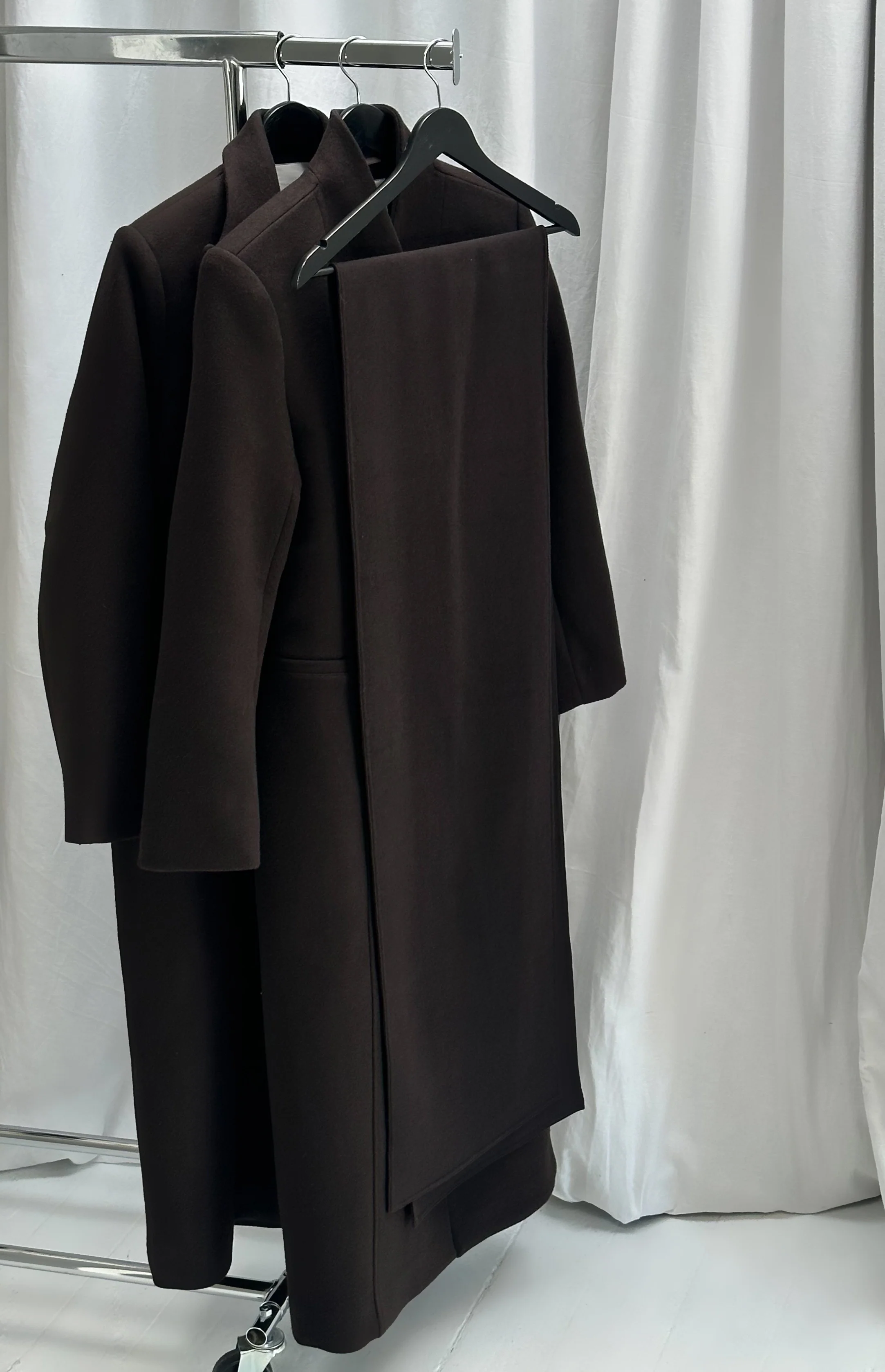 VALLI WOOL COAT | dark brown - Image 9