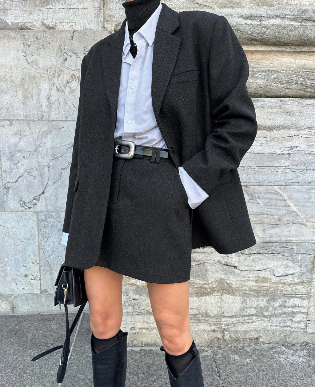 MAEVE WOOL BLAZER | dark grey - Image 4